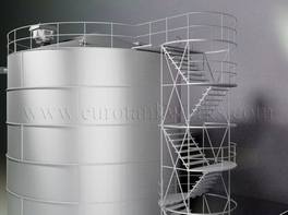Vertikaler zylindrischer 500 m³ Stahltank