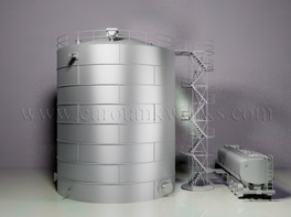 Vertikaler zylindrischer 1000 m³ Stahltank