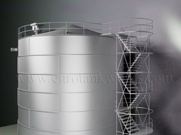 Vertikaler zylindrischer 1000 m³ Stahltank