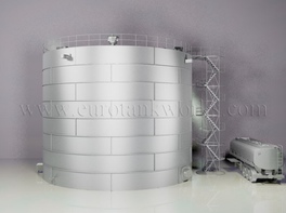Vertikaler zylindrischer 2000 m³ Stahltank