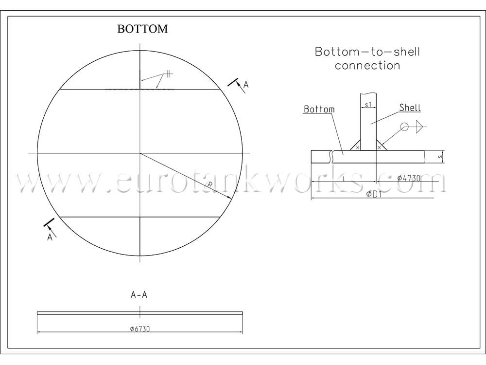 Boden des VST-100-Tanks