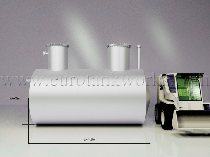 Unterirdischer Abwassertank Vol.12.5 cbm