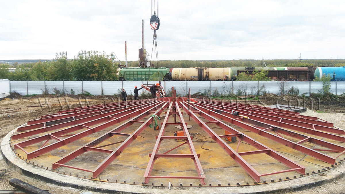 Installation von festen Dächern